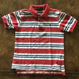Ralph Lauren Boys Short Sleeve Striped Polo Size 7